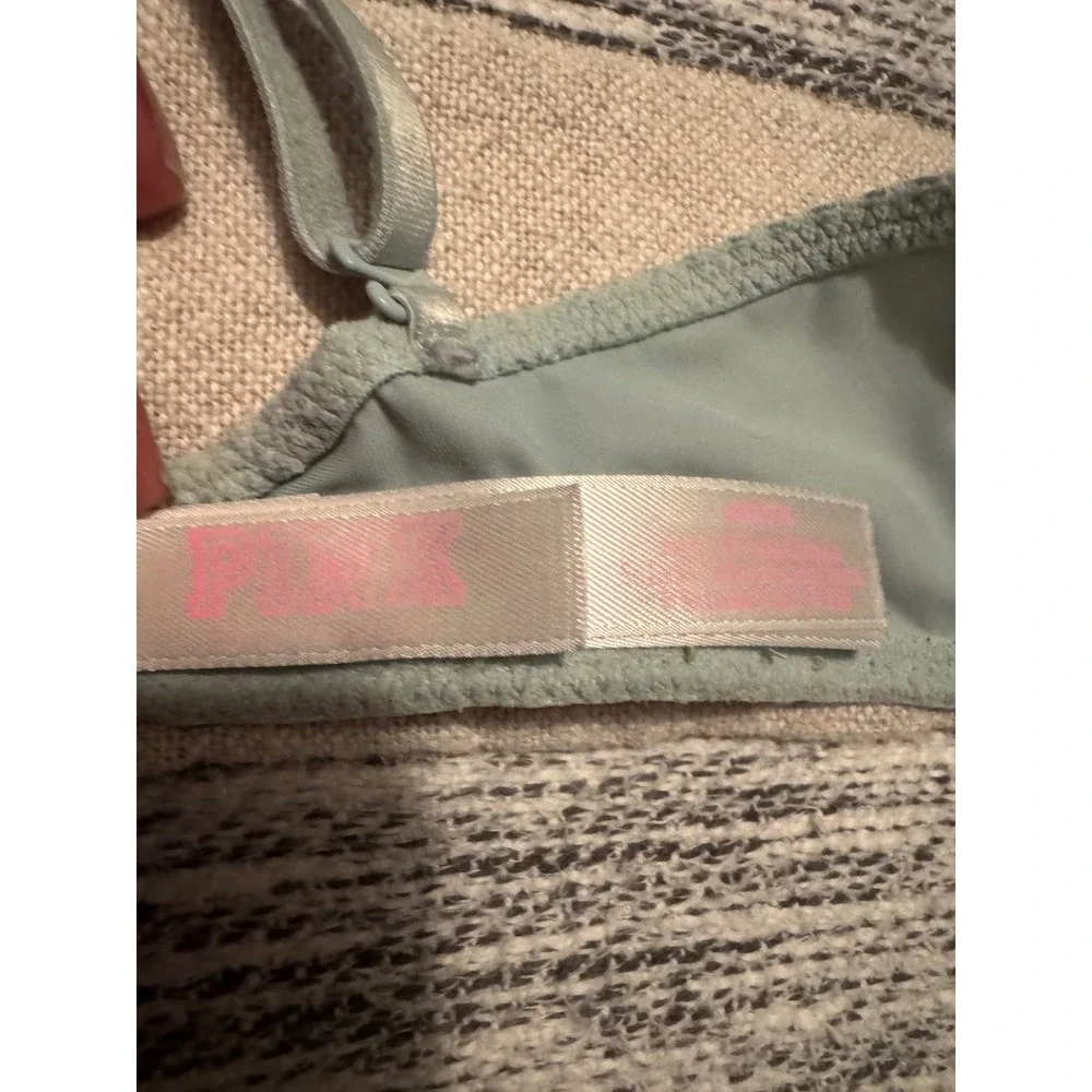 Victorias Secret PINK Wear Everywhere Push-Up Bra Sage Green/Grayish 32B